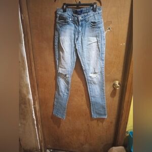 Stylish Blue Distressed Women Jeans